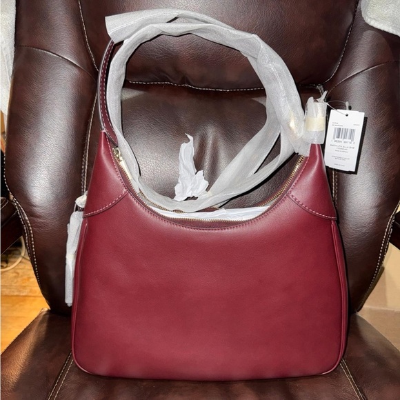 Coach Burgundy Leather Shoulder Bag - Picture 4 of 4